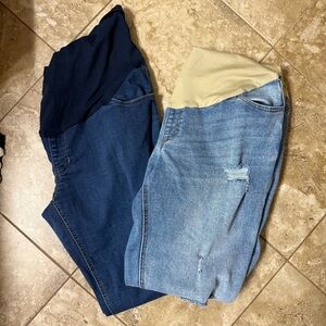 *Bundle of 2* Time and Tru Maternity Jeans Belly Panel Size L 12-14‎